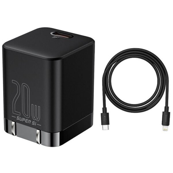 Baseus Super Si Pro 20W 1C Adapter with USB-C to Lightning Cable (US Pin)