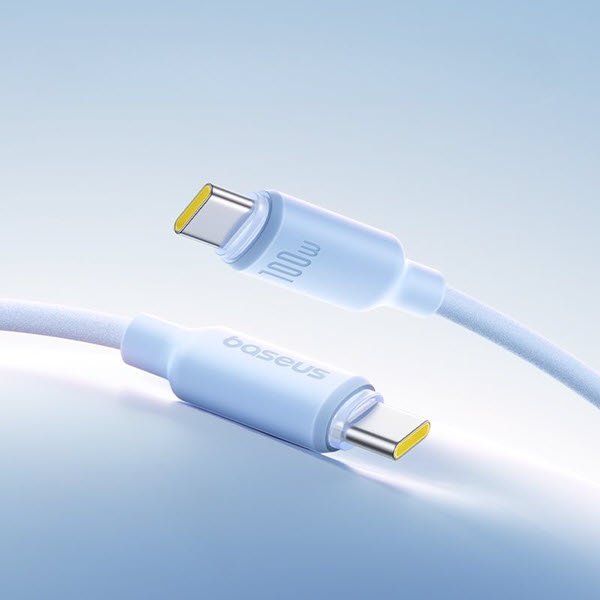 Baseus PD Cable Foamed Silicone Fast Charging Data Cable Type-c to Type-c 100W Blue1m