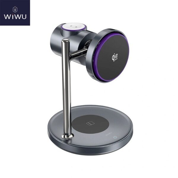 WiWU Qi2 3-in-1 25W Space Station Air-cooled Magnetic Wireless Charger