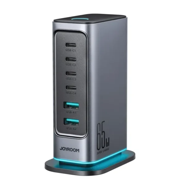 Joyroom JR-TCM02 65W GaN Multi-port Power Station 4 USB-C and 2 USB-A (EU Plug)