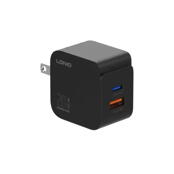 LDNIO Q1 20W USB-C and USB-A Fast Charger Travel Adapter