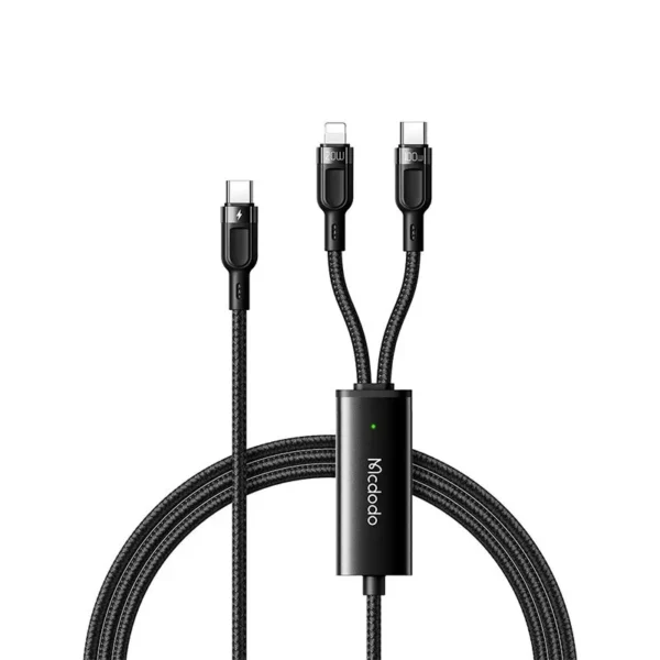 Mcdodo CA-878 2 in 1 100W PD Type-C to Lightning + Type-C Cable -1.2m
