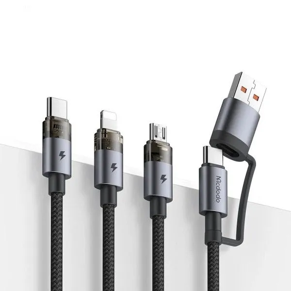 Mcdodo CA7260 6in1 100W Transparent Cable with Charging Light