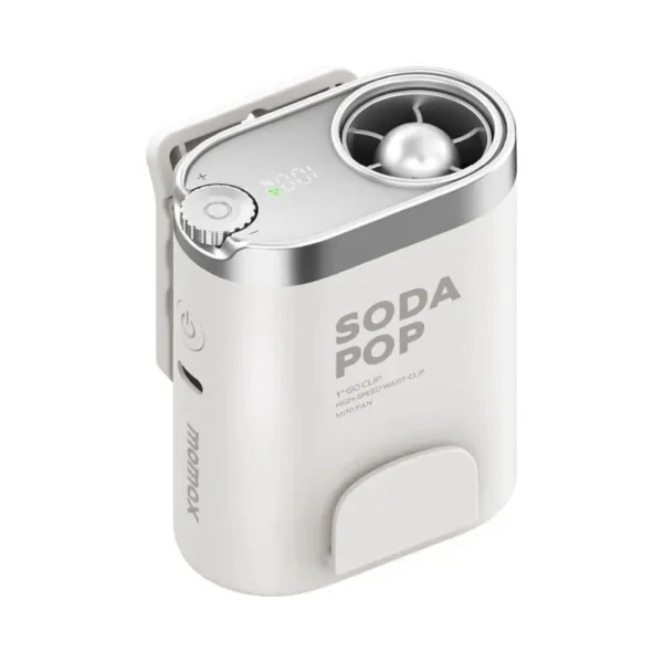 Momax 1° Go Clip IF23W Mini Fan 40,000 RPM High-Speed Cooling Fan | 3000mAh Rechargeable Clip-On
