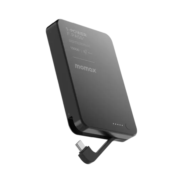 Momax 1-Power F.Pass⁺ 10000mAh Magnetic Battery Pack with Built-in Cable