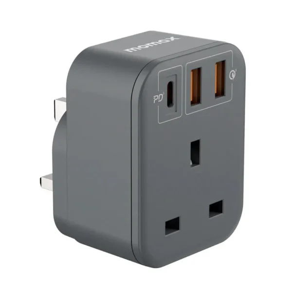 Momax ONEPLUG PD20W Extension Socket With USB Universal Plug (US10UK)