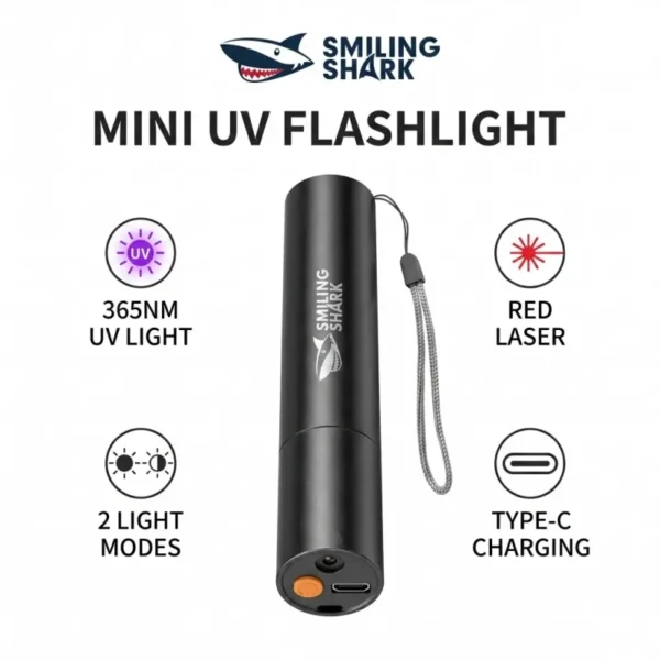Smiling Shark SD0112 UV Flashlight and Laser Pointer