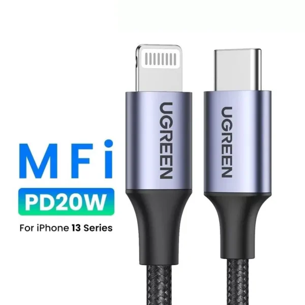 Ugreen Cable For Iphone 14 13 12 11 Series Type-C To Lightning Cable Braided
