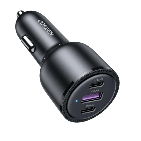 UGREEN Car Chargers 69W QC3.0 Quick Charger Type-C Car Cigarette Lighter Adapter 20467