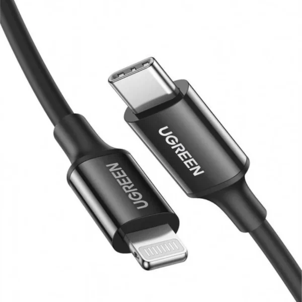UGREEN US171 USB-C to Lightning Cable 1m (Black) for Fast Charging & Data Transfer