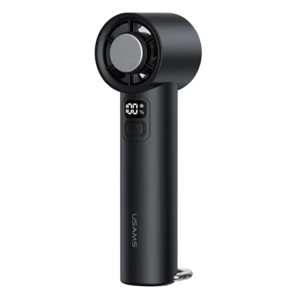 USAMS ZB361 Ice Cooling Handheld Fan 2000mAh Digital Display 100-Speed Portable Mini Fan for Personal Cooling