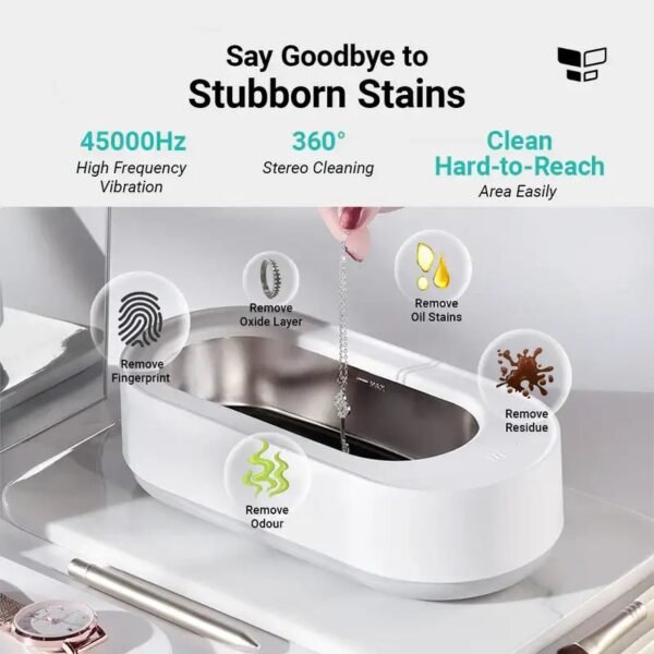 Xiaomi EraClean GA02 Ultrasonic Cleaner | 45,000 Hz Deep Cleaning | 300ml Tank